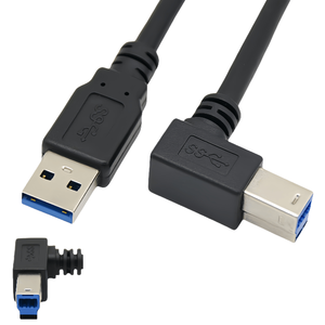 Câble USB 3.0 haute vitesse mâle <span class=keywords><strong>A</strong></span> vers mâle <span class=keywords><strong>B</strong></span> 0,3M 0,5M 1M 2M 5 Gbit/s, coudé à 90 degrés (droit, <span class=keywords><strong>gauche</strong></span>, <span class=keywords><strong>bas</strong></span>, <span class=keywords><strong>haut</strong></span>) pour données, charge et imprimante - Product Image 4