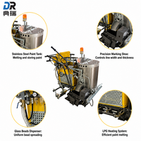 Machine professionnelle de marquage routier vibrante thermoplastique avec moteur Honda 5,5 CV pour bandes de signalisation et lignes de marquage sur autoroutes et parkings