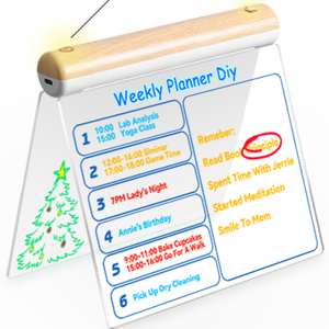 <strong>Hand</strong> Written Message <strong>Board</strong> with Erasing Pen Can hang Calendar 3D Small Desk Lamp - Product Image 3