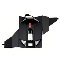 Vente en gros en petits lots de boîtes d'emballage cadeau de vin rouge avec logo personnalisé papier pliant plastification rigide mate éponge imperméable pour aliments