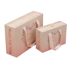 Boîte de papier d'emballage de perruque de forme d'oreiller en forme d'arc unique personnalisée pour extensions de cheveux