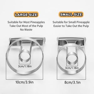 Coupe-ananas en acier inoxydable, directement de l'usine, outil de <span class=keywords><strong>cuisine</strong></span> simple pour couper les fruits en rondelles, outil pour fruits et légumes - Product Image 3
