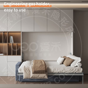 Dormitorios Moderno <span class=keywords><strong>Horizontal</strong></span> Pared y armario Literas Montado en la pared Muebles inteligentes Cama Murphy Cama Ahorro de espacio Muebles para el hogar - Product Image 3