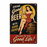Nouvelle Plaque Murale Rétro Personnalisée 2026 – Décoration Métallique Vintage pour Bar, Pub, Club ou Caverne Masculine