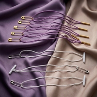 Cordon personnalisable en polyester écologique avec épingle de sécurité pour étiquettes suspendues, idéal pour vêtements, bijoux et étiquettes de prix