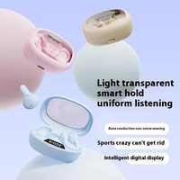 AliSelect X53 TWS Earbuds Clip Bone Conduction Wireless Headset HD Smart ENC Peredam Kebisingan Daya Tahan Lama LED jl Gaming Panggilan