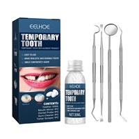 EELHOE Halloween Vampire Maquillage Costume Fausses Dents Prothèse Dentaire Adhésive Réaliste & Durable Gomme Dentaire Accessoires de Fête