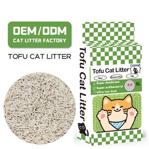 Arena para Gatos de Tofu, Biodegradable, Aglomeración Rápida, Control de Olores, Forma de Tiras, Color Personalizable, 2.8 kg - Product Image 1