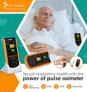 Oxímetro de pulso para adulto, medidor de pulso médico para pc, comprimento duplo de onda, oxímetro portátil com suporte
