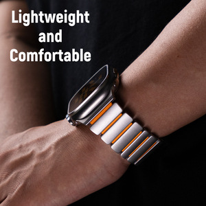 Bracelet de montre en titane et acier inoxydable sur mesure, 18 mm et 22 mm, pour Apple Casio - Product Image 2