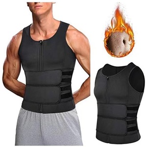 Gilet de sudation amincissant pour homme avec double ceinture, haut de corset, vêtement de fitness pour brûler les graisses et sculpter le ventre - Product Image 3