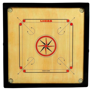 Tablero de Carrom de Madera, Superficie de Juego de Madera Contrachapada de 4 mm con Acabado Brillante, Marco de Madera Dura de 23 x 23 Pulgadas, Tablero de Juego para Torneos - Product Image 2