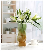 MSH Original Französischer Stil Romantische Pulverglas-Vase Kreative Vase für das Büro