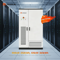 MateSolar Système de Stockage d'Énergie (BESS) Tout-en-un à Refroidissement Liquide 100kW 232kWh 125kW 261kWh avec Batterie LiFePO4 pour Centre de Données