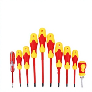 Electrician <b>Screwdriver</b> Set 10 Pc Insulated VDE Rated Industrial Grade Cross Phillips Bit Matte Finish Plastic Handle Anti-Slip - Product Image 2
