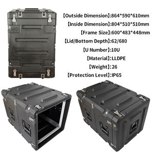2U 4U 6U 8U 10U 12U 14U Goedkope Draagbare Harde Plastic Rolling <span class=keywords><strong>Rack</strong></span> Mount Case Professionele - Product Image 5