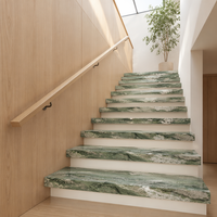 Grande dalle de marbre vert Victoria naturel poli pour plan de travail de cuisine, meuble-lavabo de salle de bain, revêtement mural, carrelage de sol