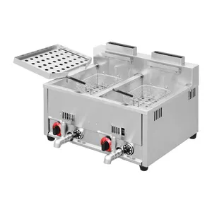 Commercial turkey fryer LPG double basket gas deep fryer