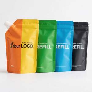 Custom Plastic Pouch With Spout Clear Stand up Pouch Body Scrub Packaging <b>Bags</b> With Logo - Product Image 4