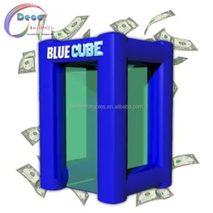 Di Alta Qualità Gonfiabile Soldi Booth/Cube Cash Money Cattura Afferrare Macchina Cabina per La Vendita