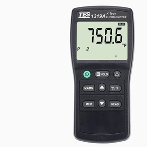 เครื่องวัดอุณหภูมิ TES-1319A นำเข้าจากต่างประเทศ เครื่องวัดอุณหภูมิแบบเทอร์โมคัปเปิล เครื่องวัดอุณหภูมิแบบสัมผัส พร้อมฟังก์ชันบันทึกและอ่านค่าแบบแมนนวล - Product Image 1