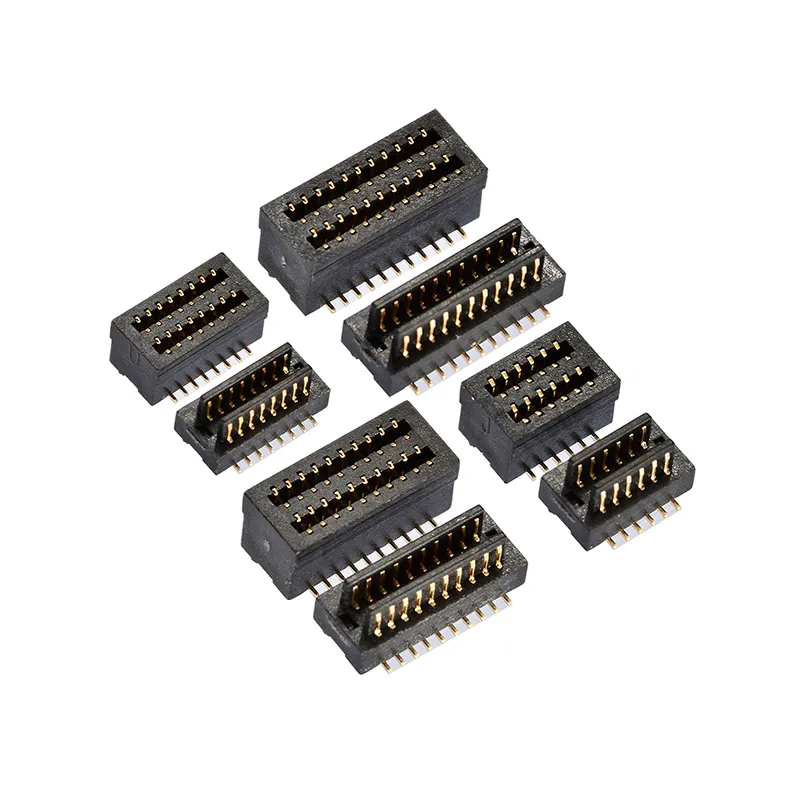 0.8mm Pitch çift yuvalı BTB konektörü çiftleşme yükseklik 3.0mm-6.5mm 8P 10P 12P 14P 16P 20P 30P 40P 60P SMT kurulu için kurulu konektörü