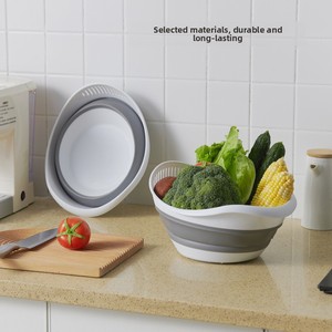 <span class=keywords><strong>Escurridor</strong></span> <span class=keywords><strong>de</strong></span> Cocina Ovalado Plegable y Colgante para Lavar Frutas, <span class=keywords><strong>Verduras</strong></span> y Arroz, Diseño Simple y Moderno - Product Image 5