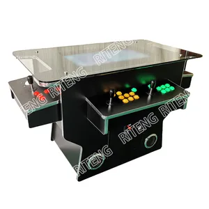 Mesin Cocktail Game Retro, 3 sisi 4 pemain Game Video Game Multi klasik 1162 I n 1 Game Cocktail Table Game untuk dijual