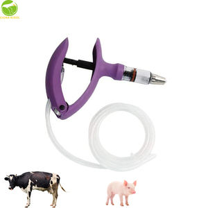 पशु चिकित्सा स्वचालित निरंतर प्लास्टिक सिरिंज 5 एमएल बैंगनी कैथीटर खुराक समायोज्य टिकाऊ वैक्सीन इंजेक्शन गन पंप - Product Image 4