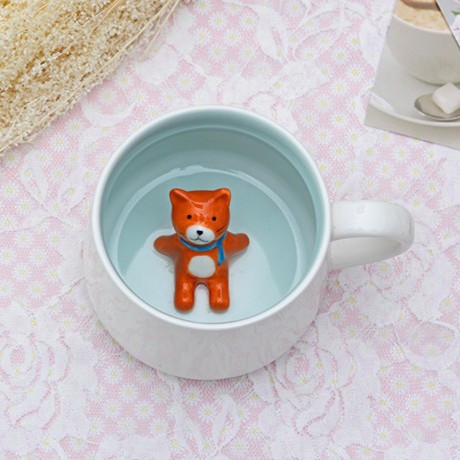 Tasse blanche - chaton