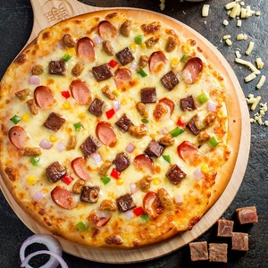 Vente en gros de pizzas halal Meichen multi-saveurs de 7 pouces, surgelées, en boîte entière, prêtes à réchauffer et à manger, avec fromage, produit semi-fini - Product Image 4
