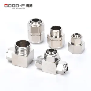 Wholesale Air Pneumatic pvc fittings 5 Way lpg Hose Tube Push Quick Fittings Connector release Coupler Rapid Screw Fittings