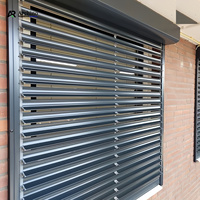 Stores verticaux motorisés en aluminium pour balcon d'hôtel résidentiel, écoresponsables, anti-UV, modernes, pour fenêtres extérieures