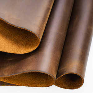 Nhà cung cấp da bò thật OEM ODM tùy chỉnh, da bò nguyên tấm, da bò thuộc da thật, màu nâu nhạt, da thuộc kiểu Crazy Horse - Product Image 2