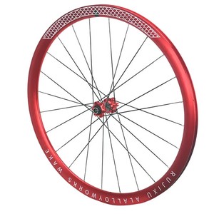 Juego de Ruedas RUJIXU 700C de Aleación de Aluminio <span class=keywords><strong>para</strong></span> Carretera, <span class=keywords><strong>Llantas</strong></span> Rojas de 35/38 mm, Bloqueo Central de Seis Orificios, Freno de Disco de 120 Sonidos, Ideal <span class=keywords><strong>para</strong></span> Gravel - Product Image 4