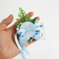 Set Corsage Bunga Mawar untuk Pergelangan Tangan dan Boutonniere Buatan Tangan Set Corsage Buatan untuk Pengantin Bunga Tangan untuk Pernikahan