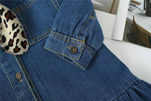 Ropa Infantil, Vestido Balochi de Mezclilla de Manga Larga, Diseños de Vestidos, Fotos, Hecho en India, Importado de China - Product Image 5