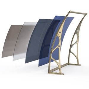 Diy Door Canopy Brackets <strong>Wall</strong> <strong>Mounting</strong> Polycarbonate Sheet Aluminum <strong>Awning</strong> for Window Front Door Rain Protection - Product Image 1