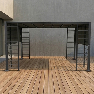 Gazebo de jardin en aluminium avec toit en polyester imperméable - Product Image 1