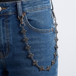 Custom Logo Metal 304 Stainless Steel Wallet <strong>Chain</strong> Heavy Duty Y2K Hip Hop Punk <strong>Trouser</strong> Pocket Pants Jeans <strong>Chain</strong> for Streetwear - Product Image 1