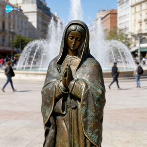 户外定制现代风格定制尺寸青铜圣母雕塑瓜达卢佩圣母像 - Product Image 4