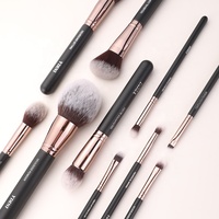 YDINI Hotsale Ensemble de 10 pinceaux de maquillage de marque avec logo personnalisé, échantillon gratuit, grand pinceau à poudre