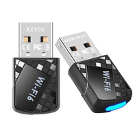 Kartu Jaringan Nirkabel USB Wifi Adapter Portabel Wifi 6 AX900 BT5.4 Tanpa Driver untuk PC