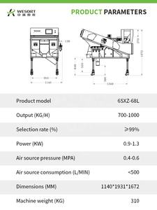 Wesort ai-powered akıllı tek kemer somun greyder için derin öğrenme kalibrasyon renk sıralayıcı için 99.9% saf badem şekil sıralayıcı - Product Image 2