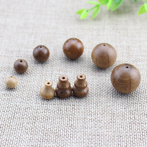 Perles en bois de formes variées, perles en vrac pour la fabrication de bracelets, accessoires DIY en bois de dragon, perles d'espacement rondes, matériau naturel - Product Image 2