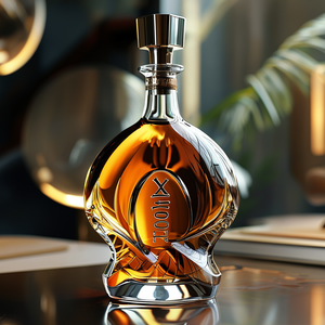 Botella de Vidrio Borosilicato Plana de 500ml y 750ml para Licores, con Estampado en Caliente, para Vino/Vodka/Whisky, Frasco Vacío para Bebidas Alcohólicas - Product Image 6