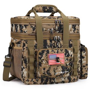 600D Polyester Outdoor <b>Cooler</b> <b>Backpack</b> Custom Logo High Capacity Thermal Insulation 24L Lunch Bag Zipper Closure for Picnic - Product Image 1