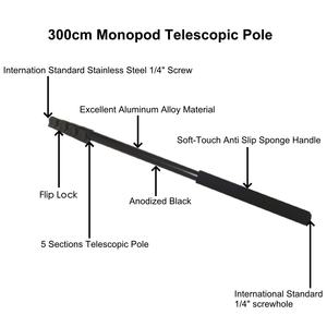 2024 Nueva tendencia Venta Telescópico 3 M 3 metros 300cm Selfie Stick Extended Pole Monopod - Product Image 2