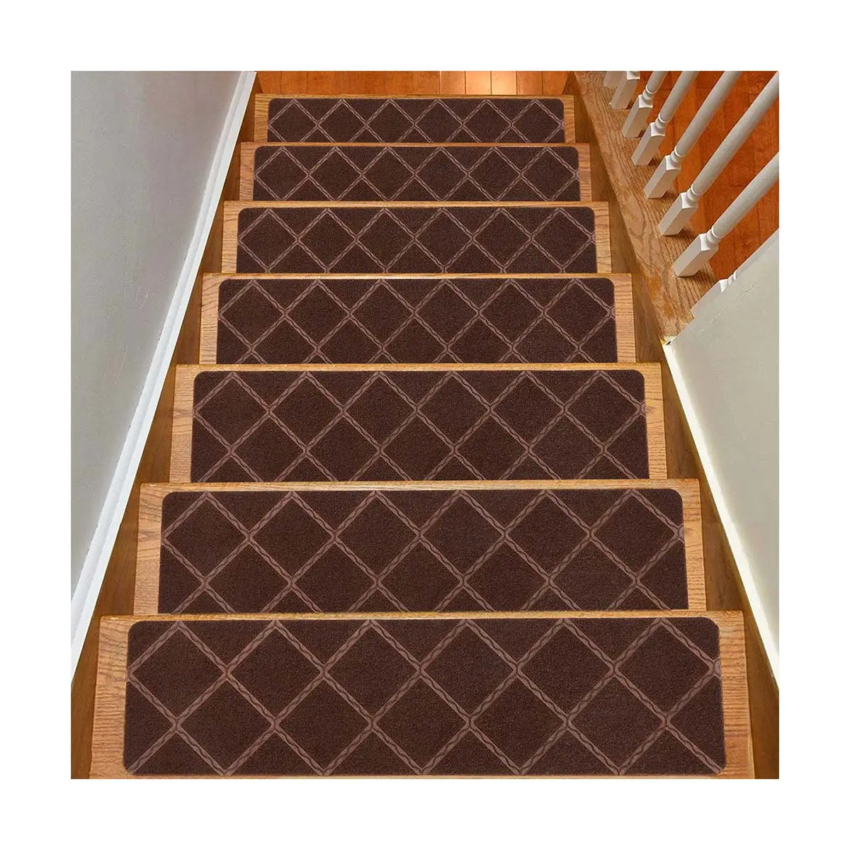 Tapis antidérapant personnalisé, marches d'escalier, installer des paniers d'escalier adhésifs pour tapis de sol moderne