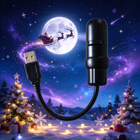 Petit projecteur de décoration de Noël pour mur et plafond, projecteur d'arbre de Noël USB flexible